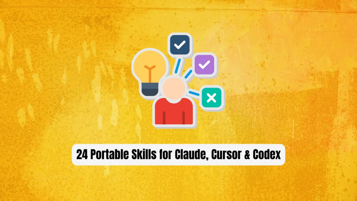 sanjay3290/ai-skills: 24 Portable Skills for Claude, Cursor & Codex