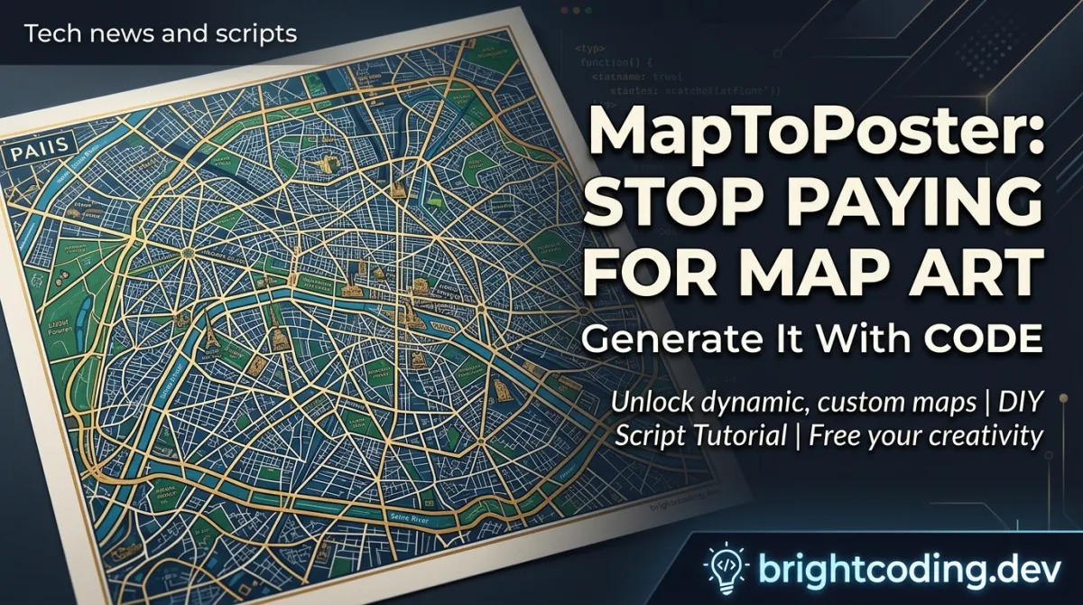 MapToPoster: Stop Paying for Map Art—Generate It With Code