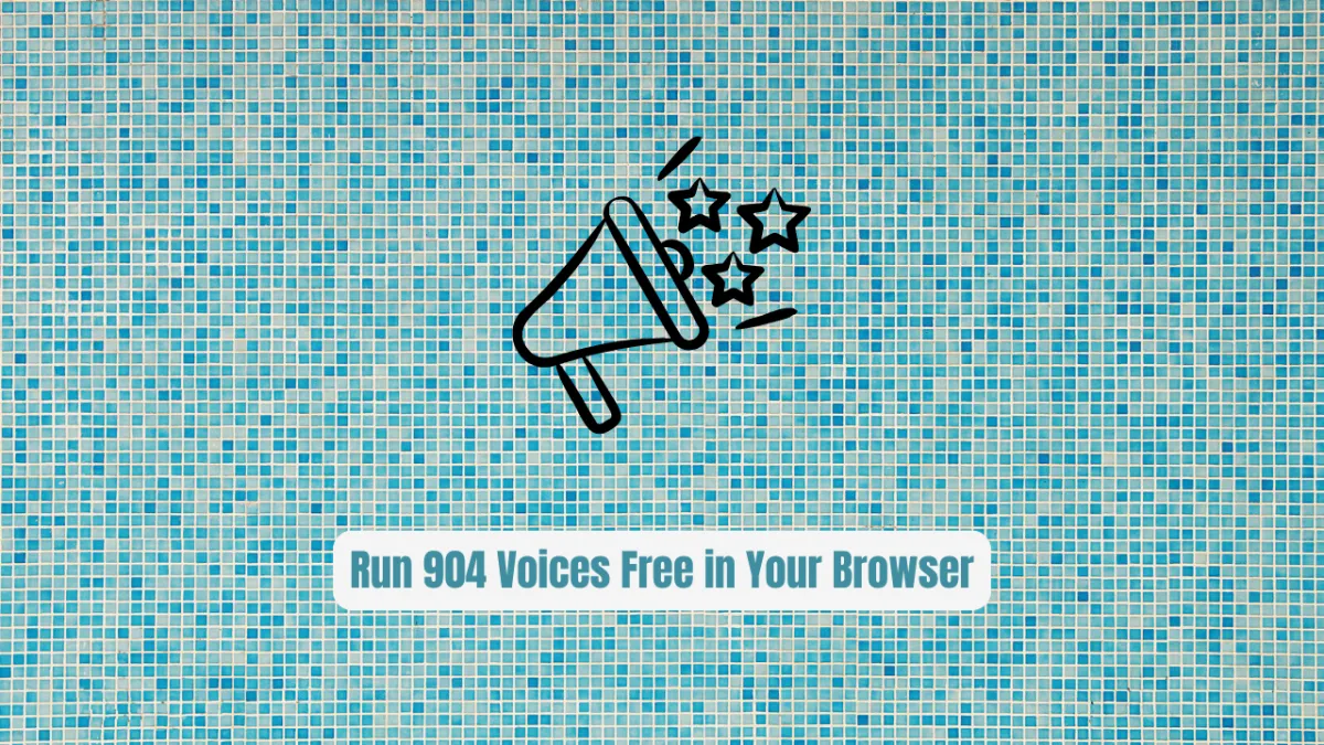 Stop Paying for TTS APIs! Run 904 Voices Free in Your Browser