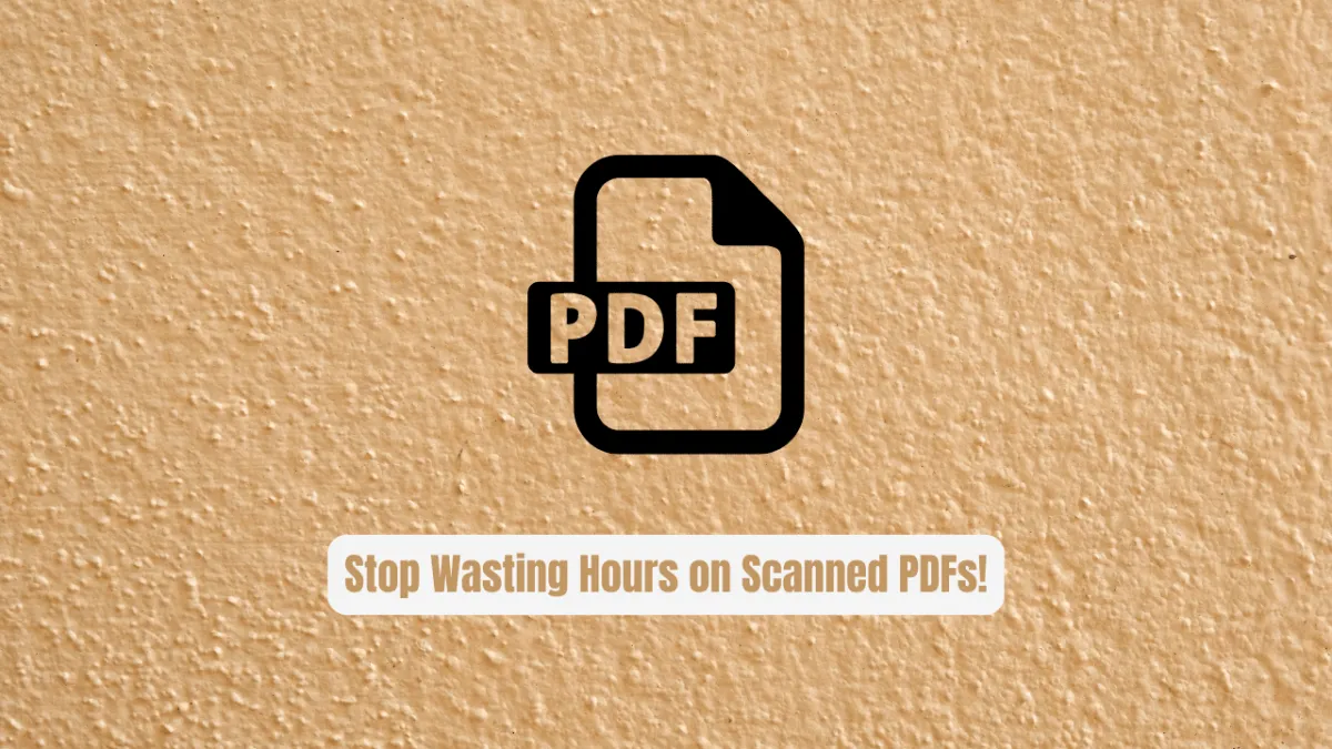 Stop Wasting Hours on Scanned PDFs! OCRmyPDF Is the Fix