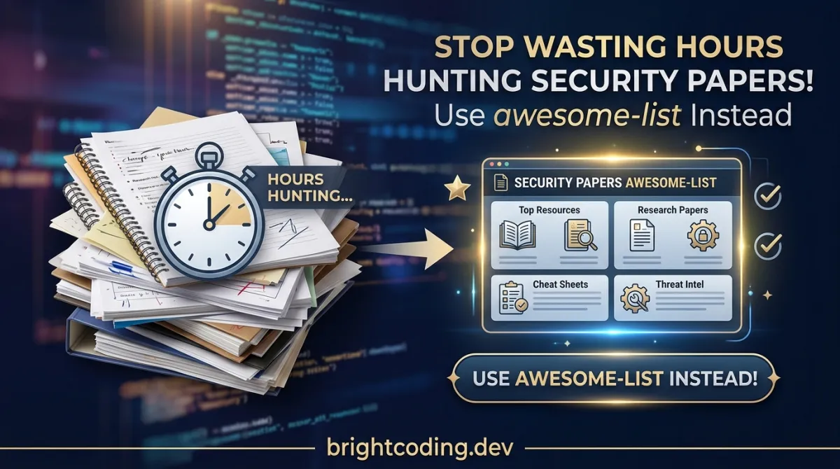 Stop Wasting Hours Hunting Security Papers! Use awesome-list Instead