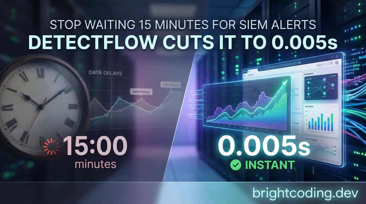 Stop Waiting 15 Minutes for SIEM Alerts—DetectFlow Cuts It to 0.005s