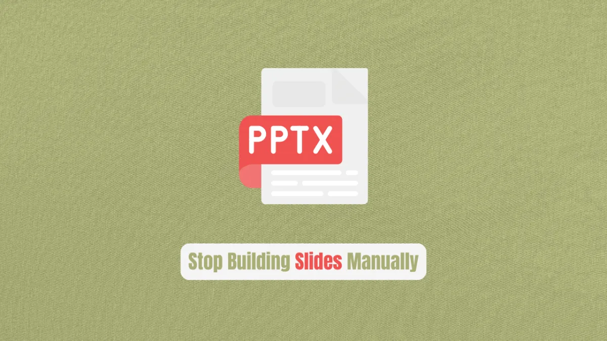 Stop Building Slides Manually! PptxGenJS Generates PPTX in 4 Lines