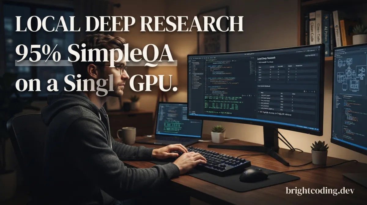 Local Deep Research: 95% SimpleQA on a Single GPU