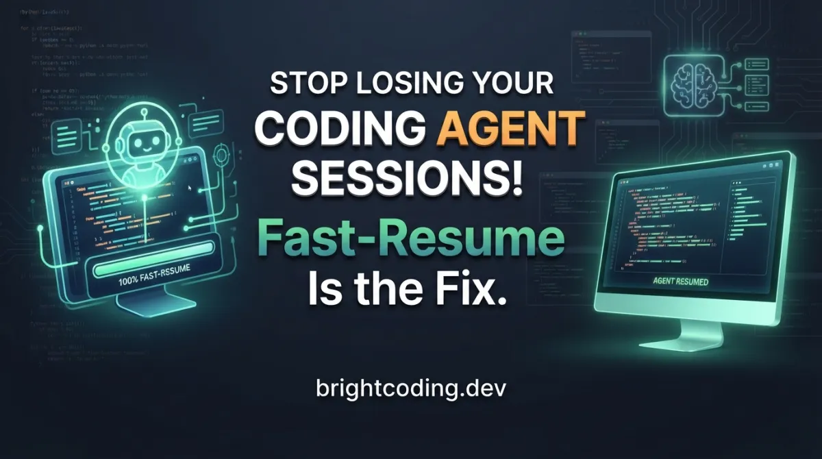 Stop Losing Your Coding Agent Sessions! fast-resume Is the Fix